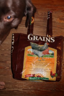 shopping bag from grain sack